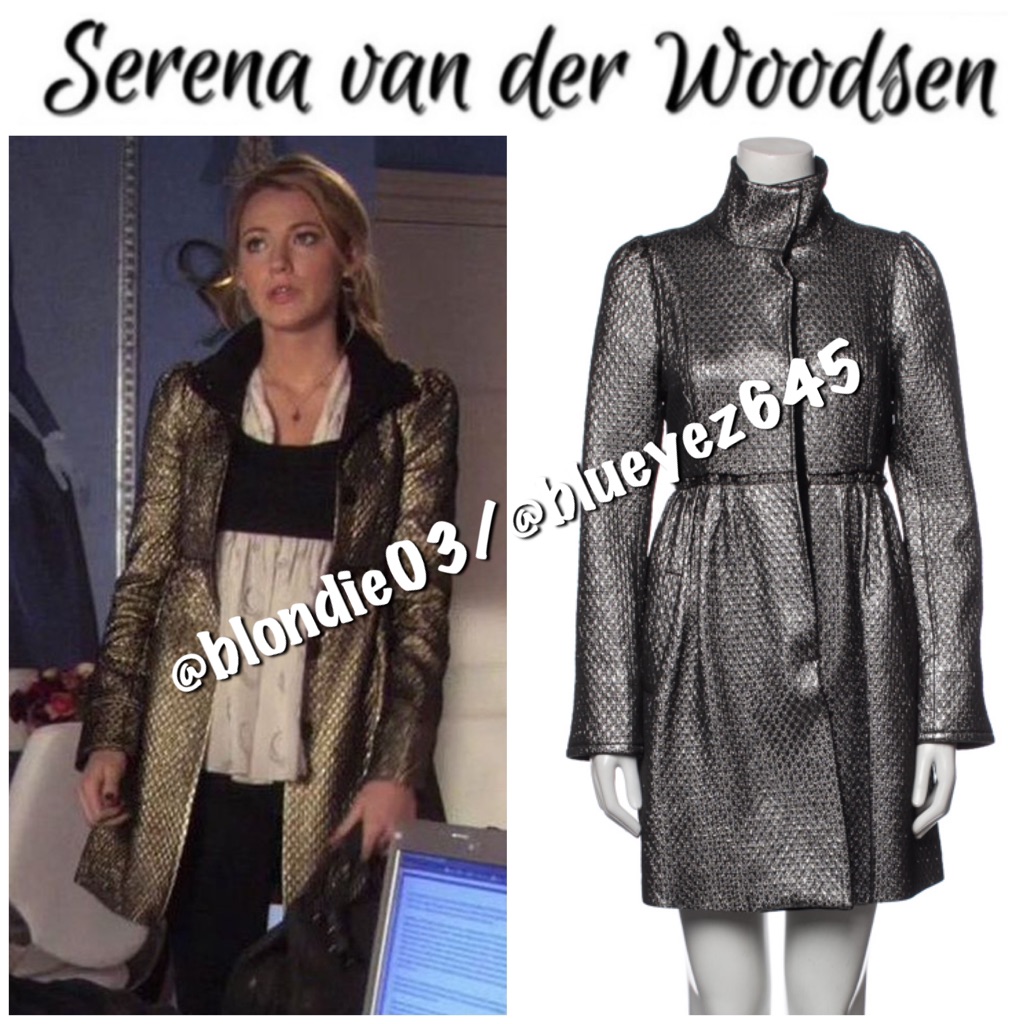 Alice + Olivia Silver Metallic Brocade Coat Jacket M